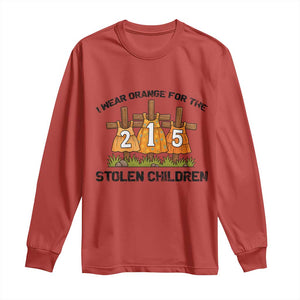 Orange Shirt Day Long Sleeve Shirt I Wear Orange For The 215 Stolen Children TS02 Red Print Your Wear