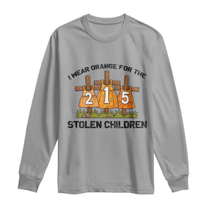 Orange Shirt Day Long Sleeve Shirt I Wear Orange For The 215 Stolen Children TS02 Sport Gray Print Your Wear