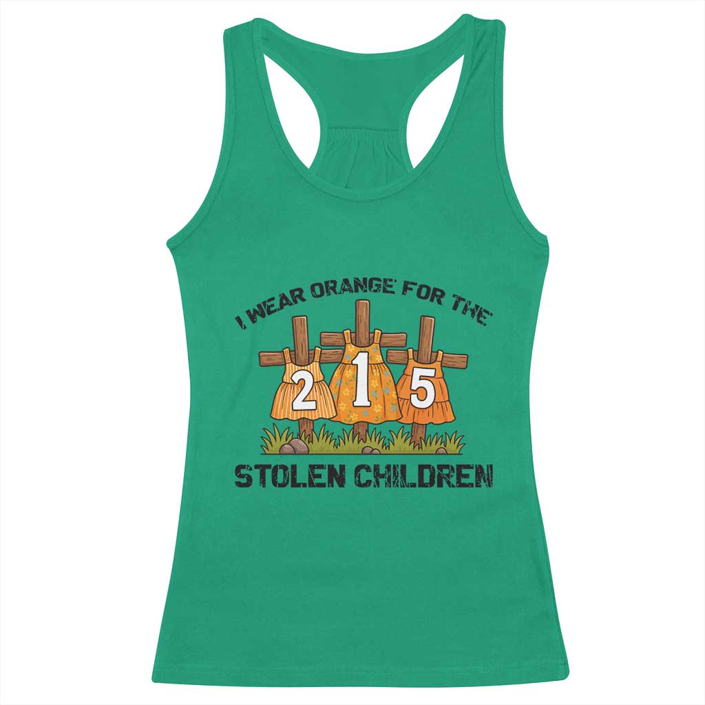 Orange Shirt Day Racerback Tank Top I Wear Orange For The 215 Stolen Children TS02 Irish Green Print Your Wear