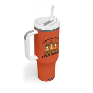 Orange Shirt Day Tumbler With Handle I Wear Orange For The 215 Stolen Children TS02 Print Your Wear