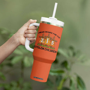 Orange Shirt Day Tumbler With Handle I Wear Orange For The 215 Stolen Children TS02 Print Your Wear