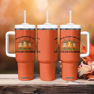 Orange Shirt Day Tumbler With Handle I Wear Orange For The 215 Stolen Children TS02 Print Your Wear