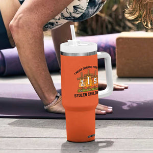 Orange Shirt Day Tumbler With Handle I Wear Orange For The 215 Stolen Children TS02 Print Your Wear