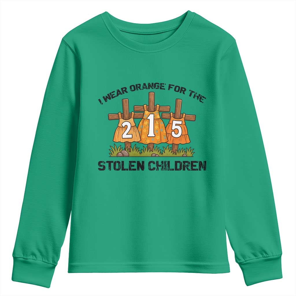 Orange Shirt Day Youth Sweatshirt I Wear Orange For The 215 Stolen Children TS02 Irish Green Print Your Wear