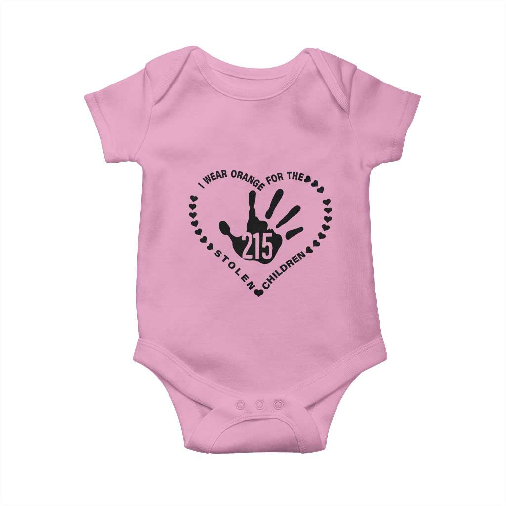 Orange Shirt Day Baby Onesie I Wear Orange For The Stolen Children 215 Memorial Tribute TS02 Light Pink Print Your Wear