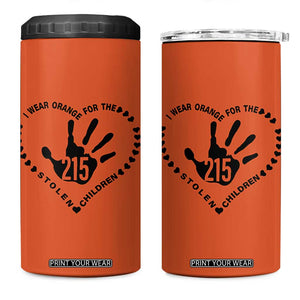 Orange Shirt Day 4 in 1 Can Cooler Tumbler I Wear Orange For The Stolen Children 215 Memorial Tribute TS02 One Size: 16 oz Orange Print Your Wear