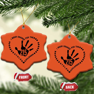 Orange Shirt Day Christmas Ceramic Ornament I Wear Orange For The Stolen Children 215 Memorial Tribute TS02 Snow Flake Orange Print Your Wear