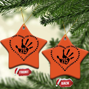 Orange Shirt Day Christmas Ceramic Ornament I Wear Orange For The Stolen Children 215 Memorial Tribute TS02 Star Orange Print Your Wear