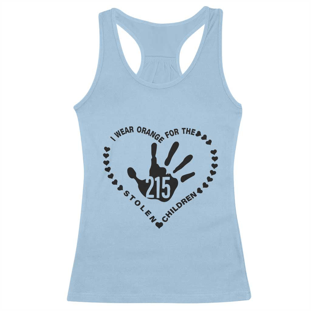 Orange Shirt Day Racerback Tank Top I Wear Orange For The Stolen Children 215 Memorial Tribute TS02 Light Blue Print Your Wear