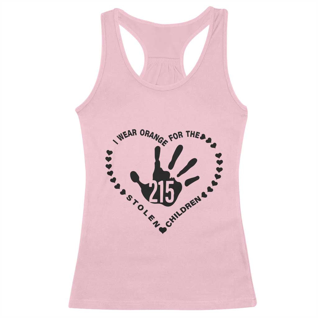 Orange Shirt Day Racerback Tank Top I Wear Orange For The Stolen Children 215 Memorial Tribute TS02 Light Pink Print Your Wear