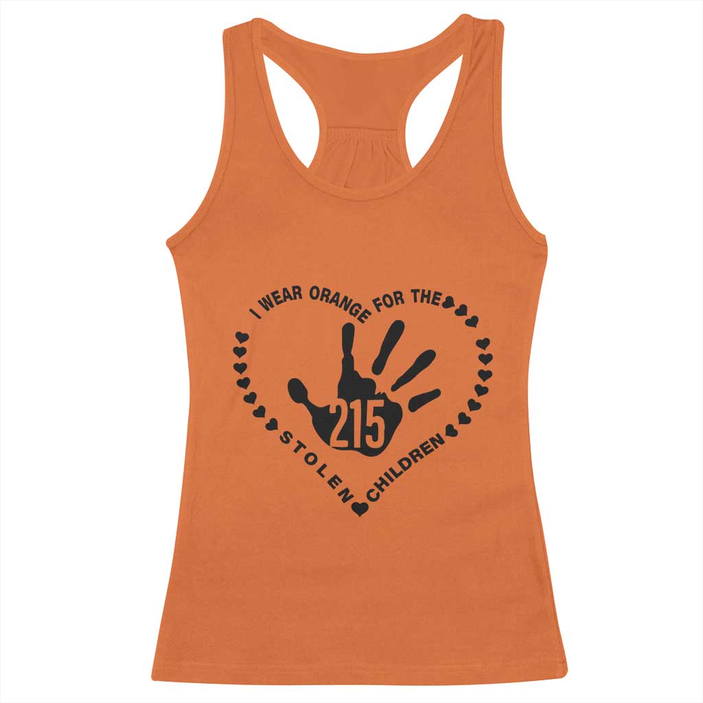 Orange Shirt Day Racerback Tank Top I Wear Orange For The Stolen Children 215 Memorial Tribute TS02 Orange Print Your Wear