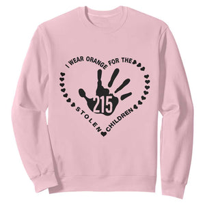 Orange Shirt Day Sweatshirt I Wear Orange For The Stolen Children 215 Memorial Tribute TS02 Light Pink Print Your Wear