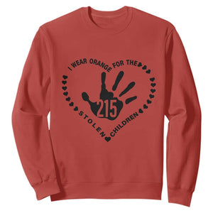 Orange Shirt Day Sweatshirt I Wear Orange For The Stolen Children 215 Memorial Tribute TS02 Red Print Your Wear