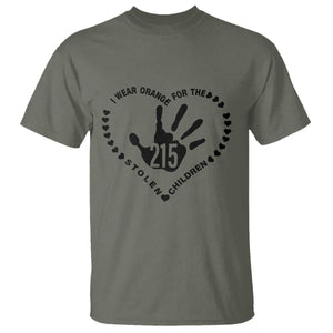 Orange Shirt Day T Shirt I Wear Orange For The Stolen Children 215 Memorial Tribute TS02 Military Green Print Your Wear