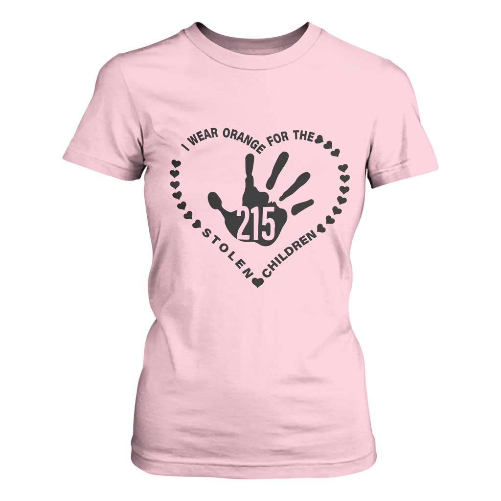 Orange Shirt Day T Shirt For Women I Wear Orange For The Stolen Children 215 Memorial Tribute TS02 Light Pink Print Your Wear