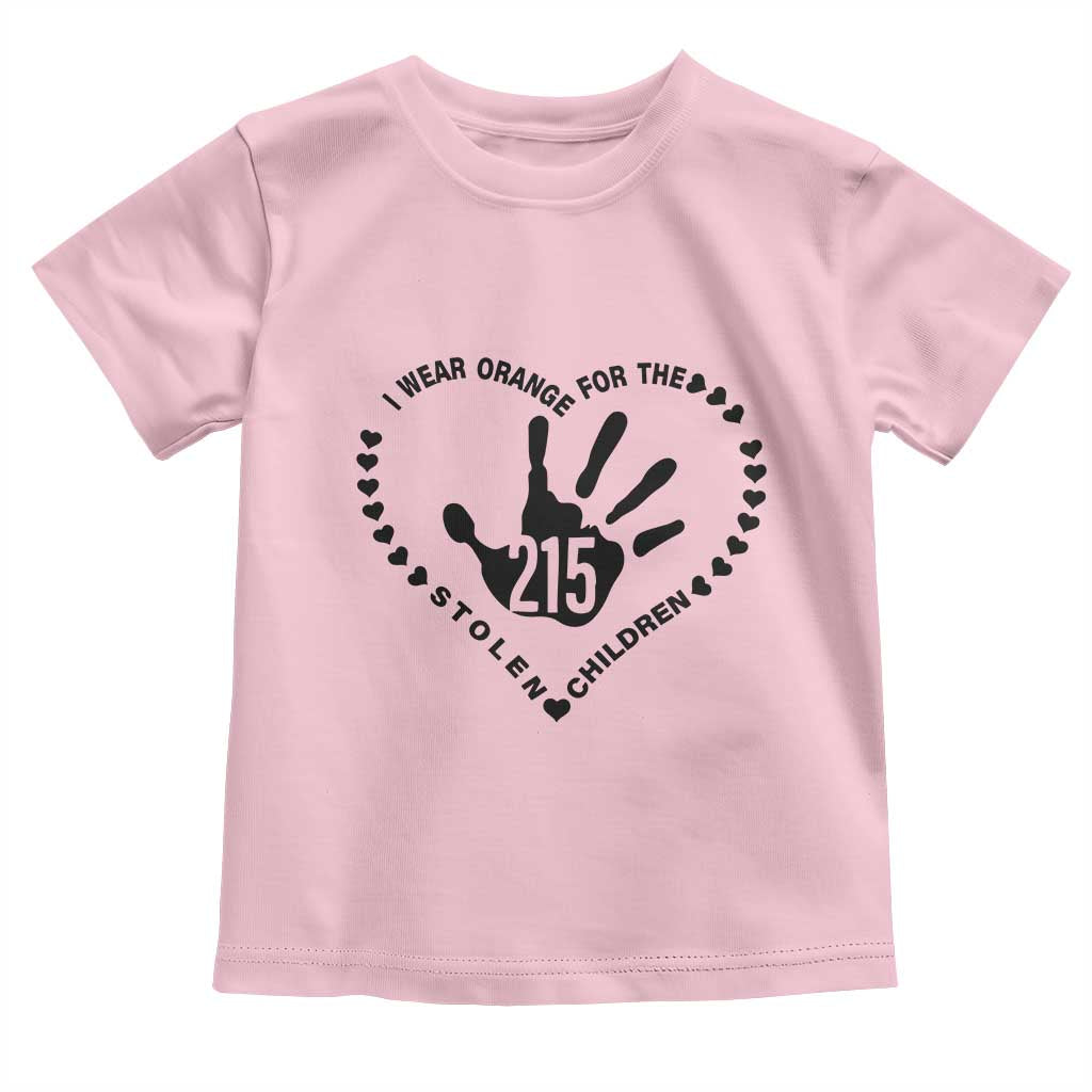 Orange Shirt Day Toddler T Shirt I Wear Orange For The Stolen Children 215 Memorial Tribute TS02 Light Pink Print Your Wear