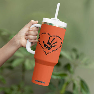 Orange Shirt Day Tumbler With Handle I Wear Orange For The Stolen Children 215 Memorial Tribute TS02 Print Your Wear