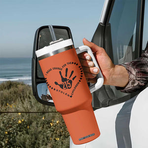 Orange Shirt Day Tumbler With Handle I Wear Orange For The Stolen Children 215 Memorial Tribute TS02 Print Your Wear