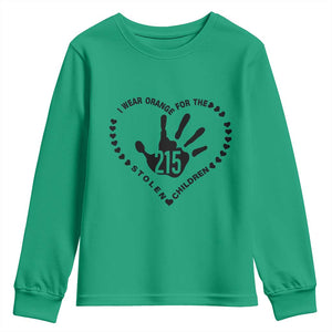Orange Shirt Day Youth Sweatshirt I Wear Orange For The Stolen Children 215 Memorial Tribute TS02 Irish Green Print Your Wear