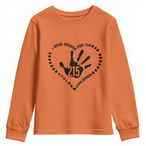 Orange Shirt Day Youth Sweatshirt I Wear Orange For The Stolen Children 215 Memorial Tribute TS02 Orange Print Your Wear