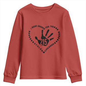 Orange Shirt Day Youth Sweatshirt I Wear Orange For The Stolen Children 215 Memorial Tribute TS02 Red Print Your Wear