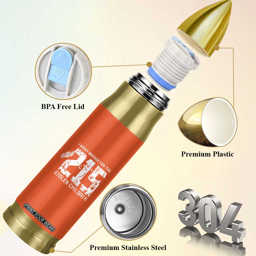 I Wear Orange For The 215 Stolen Children Bullet Tumbler Orange Shirt Day 215 Memorial Awareness TS02 Print Your Wear