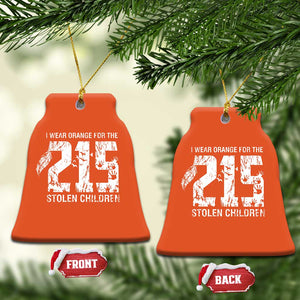 I Wear Orange For The 215 Stolen Children Christmas Ceramic Ornament Orange Shirt Day 215 Memorial Awareness TS02 Bell Flake Orange Print Your Wear