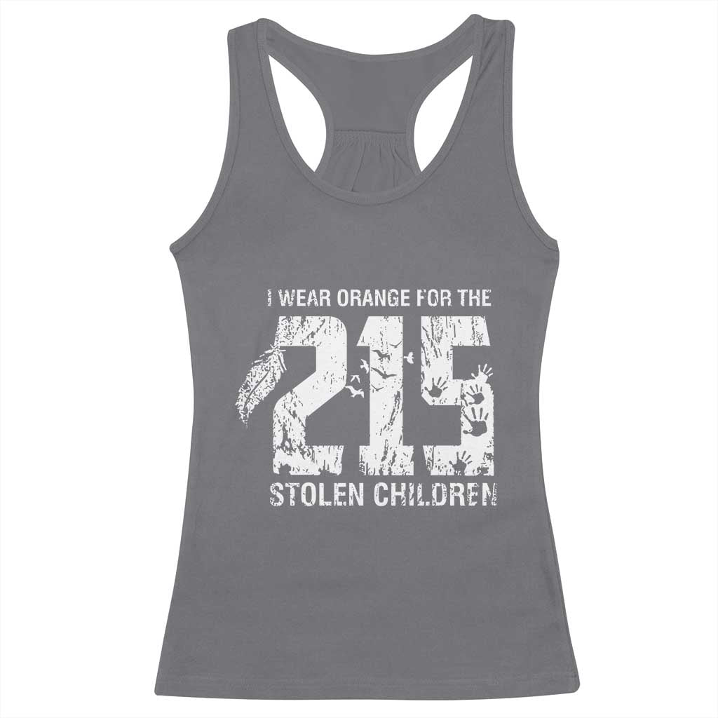 I Wear Orange For The 215 Stolen Children Racerback Tank Top Orange Shirt Day 215 Memorial Awareness TS02 Charcoal Print Your Wear