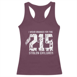 I Wear Orange For The 215 Stolen Children Racerback Tank Top Orange Shirt Day 215 Memorial Awareness TS02 Maroon Print Your Wear