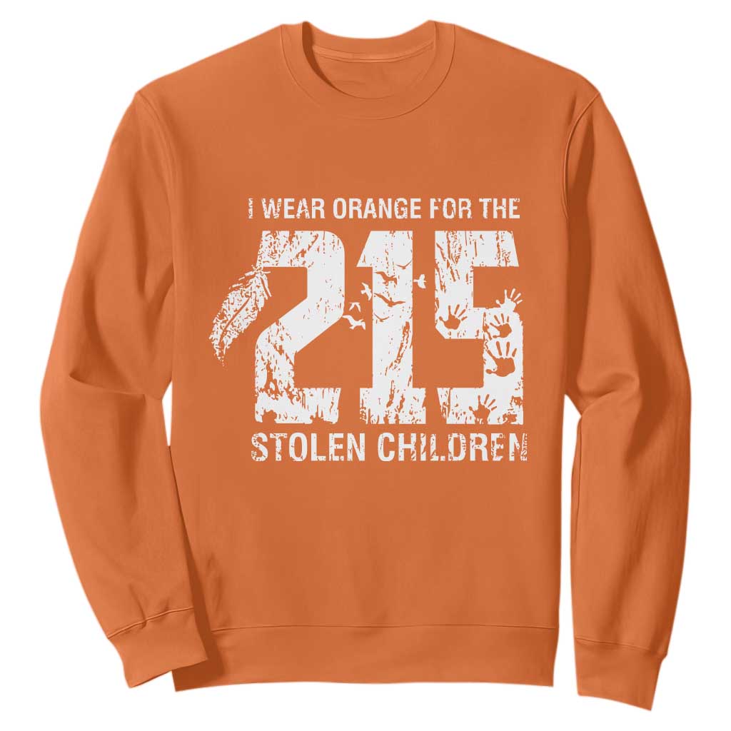 I Wear Orange For The 215 Stolen Children Sweatshirt Orange Shirt Day 215 Memorial Awareness TS02 Orange Print Your Wear