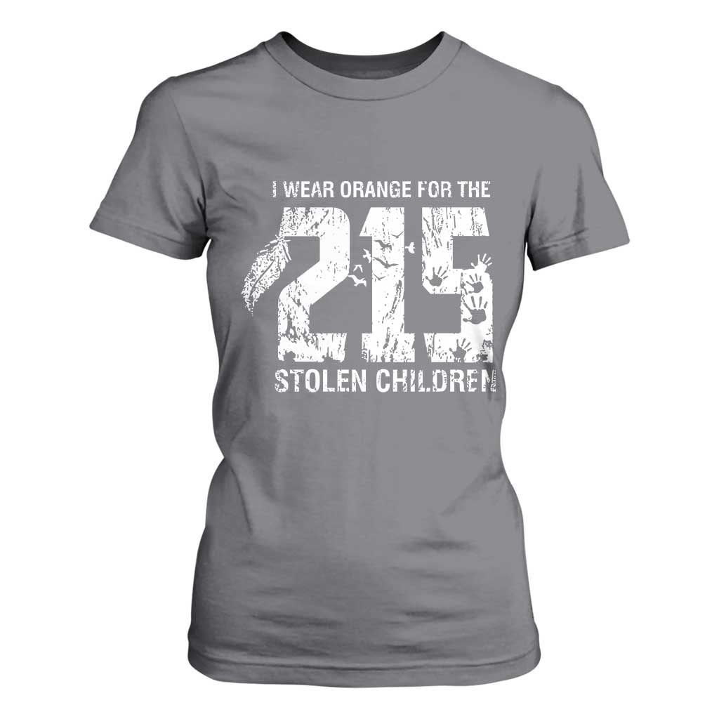 I Wear Orange For The 215 Stolen Children T Shirt For Women Orange Shirt Day 215 Memorial Awareness TS02 Charcoal Print Your Wear