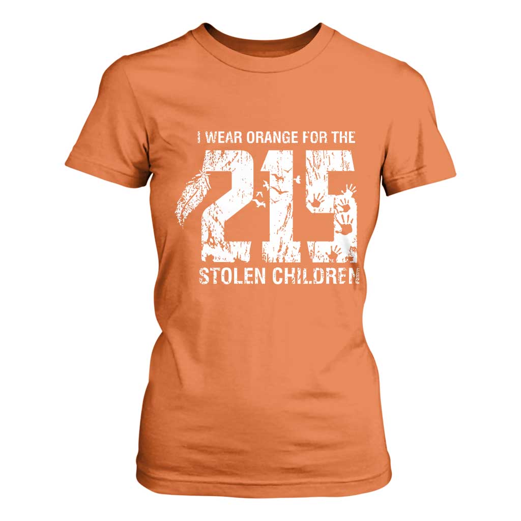 I Wear Orange For The 215 Stolen Children T Shirt For Women Orange Shirt Day 215 Memorial Awareness TS02 Orange Print Your Wear