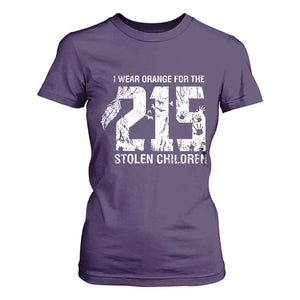 I Wear Orange For The 215 Stolen Children T Shirt For Women Orange Shirt Day 215 Memorial Awareness TS02 Purple Print Your Wear