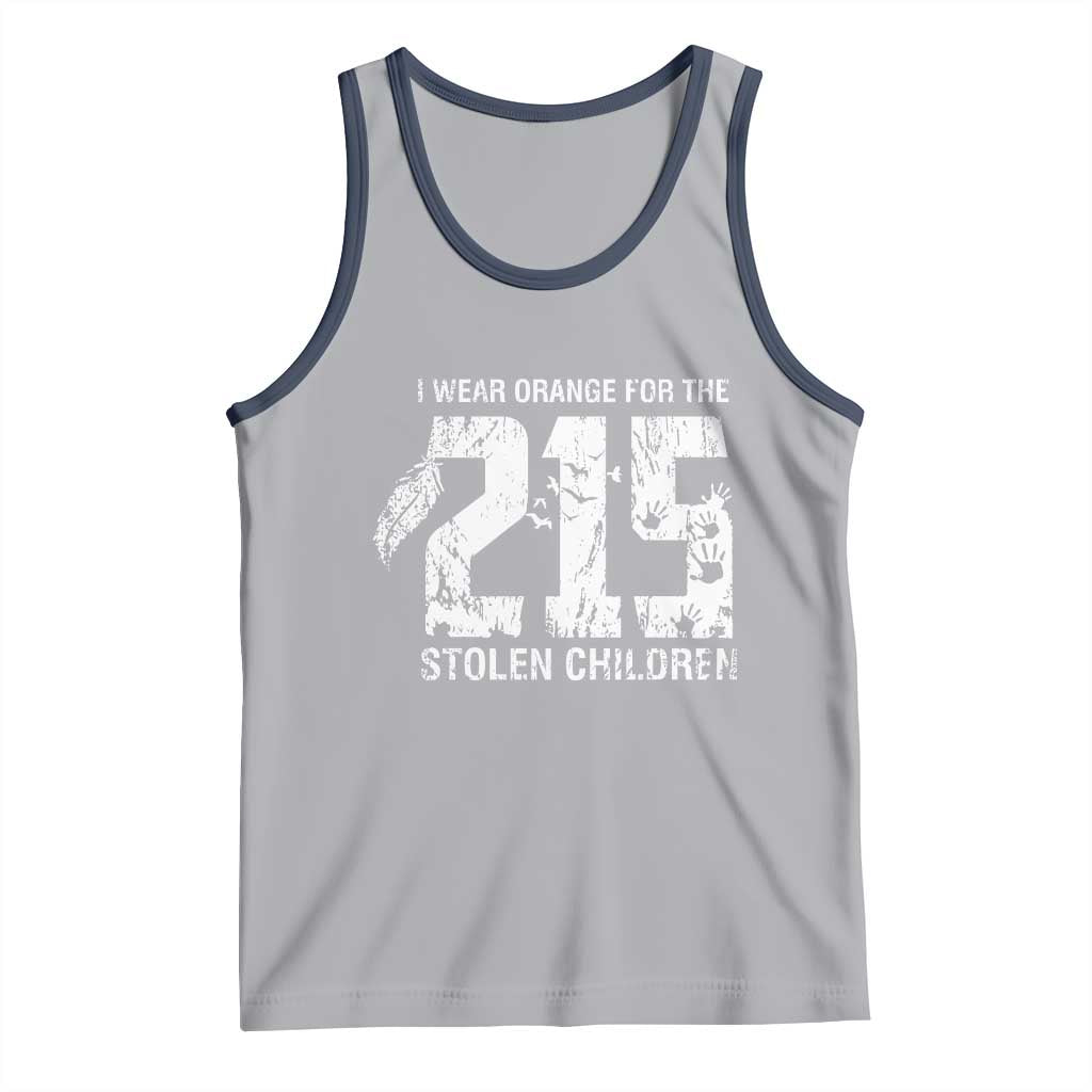 I Wear Orange For The 215 Stolen Children Tank Top Orange Shirt Day 215 Memorial Awareness TS02 Athletic Heather Navy Print Your Wear