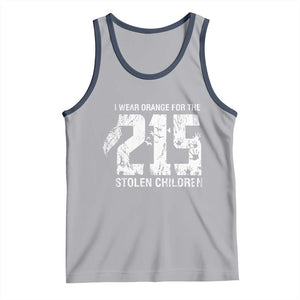 I Wear Orange For The 215 Stolen Children Tank Top Orange Shirt Day 215 Memorial Awareness TS02 Athletic Heather Navy Print Your Wear