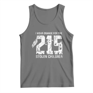 I Wear Orange For The 215 Stolen Children Tank Top Orange Shirt Day 215 Memorial Awareness TS02 Black Heather Print Your Wear