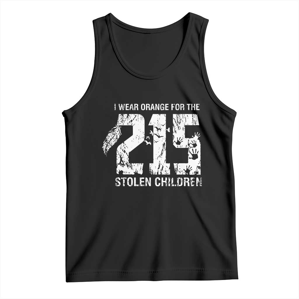 I Wear Orange For The 215 Stolen Children Tank Top Orange Shirt Day 215 Memorial Awareness TS02 Black Print Your Wear