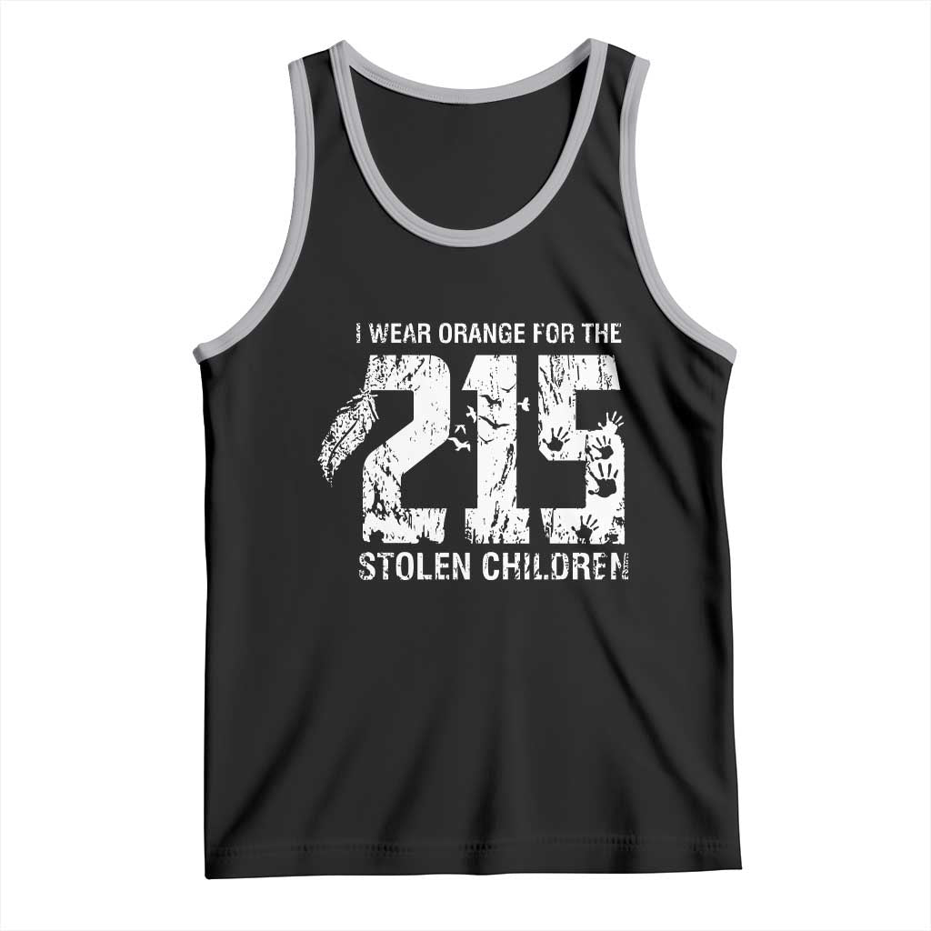 I Wear Orange For The 215 Stolen Children Tank Top Orange Shirt Day 215 Memorial Awareness TS02 Black Athletic Heather Print Your Wear