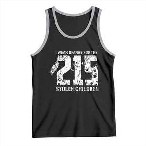 I Wear Orange For The 215 Stolen Children Tank Top Orange Shirt Day 215 Memorial Awareness TS02 Black Athletic Heather Print Your Wear