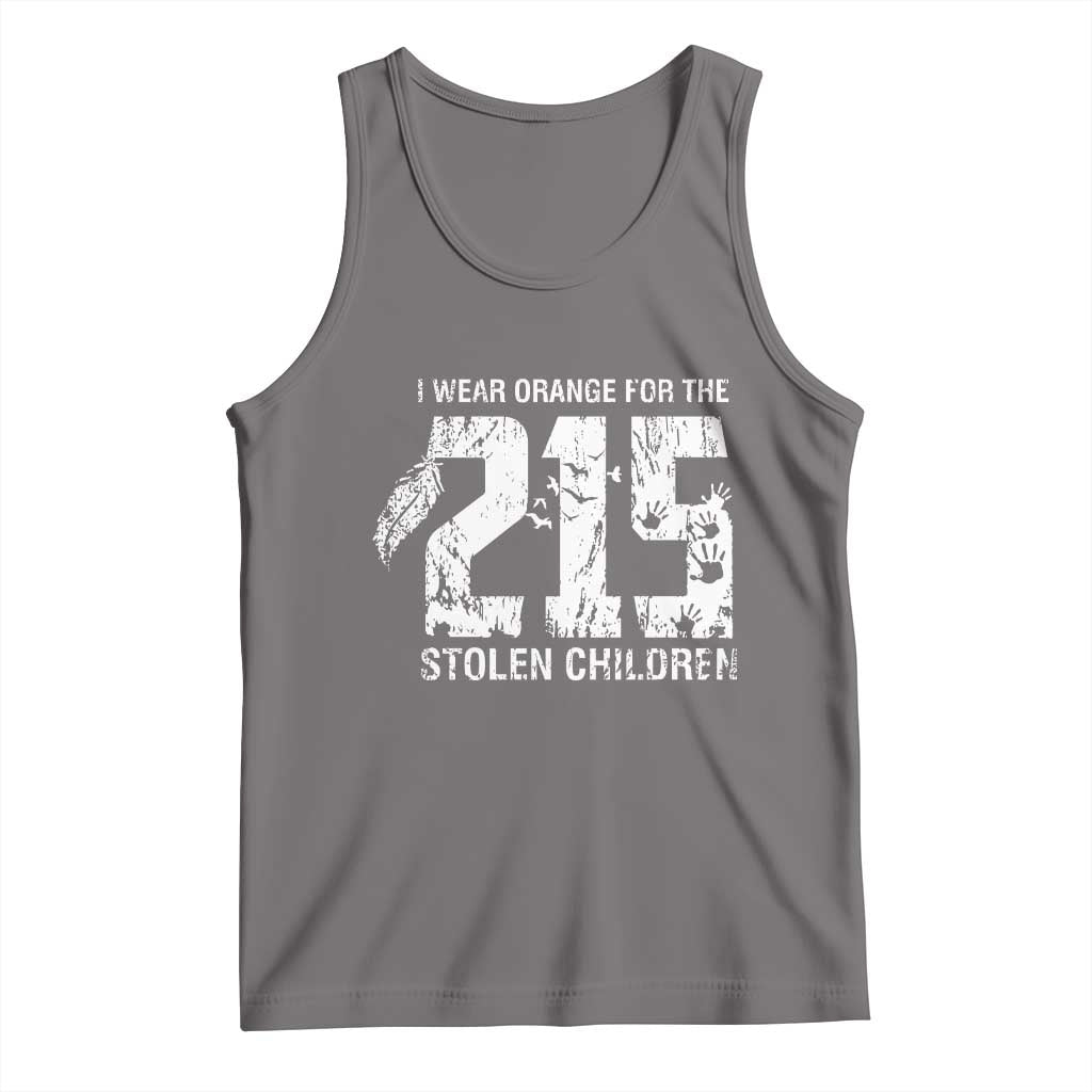 I Wear Orange For The 215 Stolen Children Tank Top Orange Shirt Day 215 Memorial Awareness TS02 Deep Heather Print Your Wear