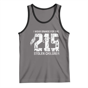 I Wear Orange For The 215 Stolen Children Tank Top Orange Shirt Day 215 Memorial Awareness TS02 Deep Heather Black Print Your Wear