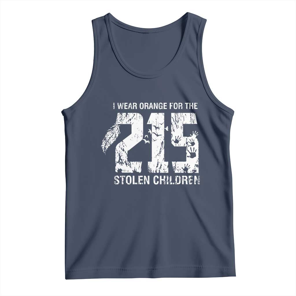 I Wear Orange For The 215 Stolen Children Tank Top Orange Shirt Day 215 Memorial Awareness TS02 Navy Print Your Wear