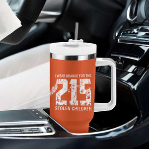 I Wear Orange For The 215 Stolen Children Tumbler With Handle Orange Shirt Day 215 Memorial Awareness TS02 Print Your Wear