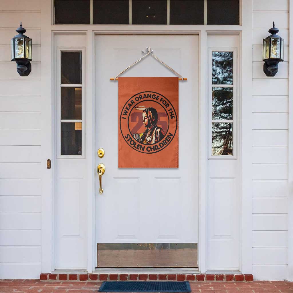 I Wear Orange For The 215 Stolen Children Garden Flag Indigenous Girl Orange Shirt Day TS02 Print Your Wear