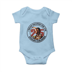 I Wear Orange For The 215 Stolen Children Baby Onesie Indigenous Girl Orange Shirt Day TS02 Light Blue Print Your Wear