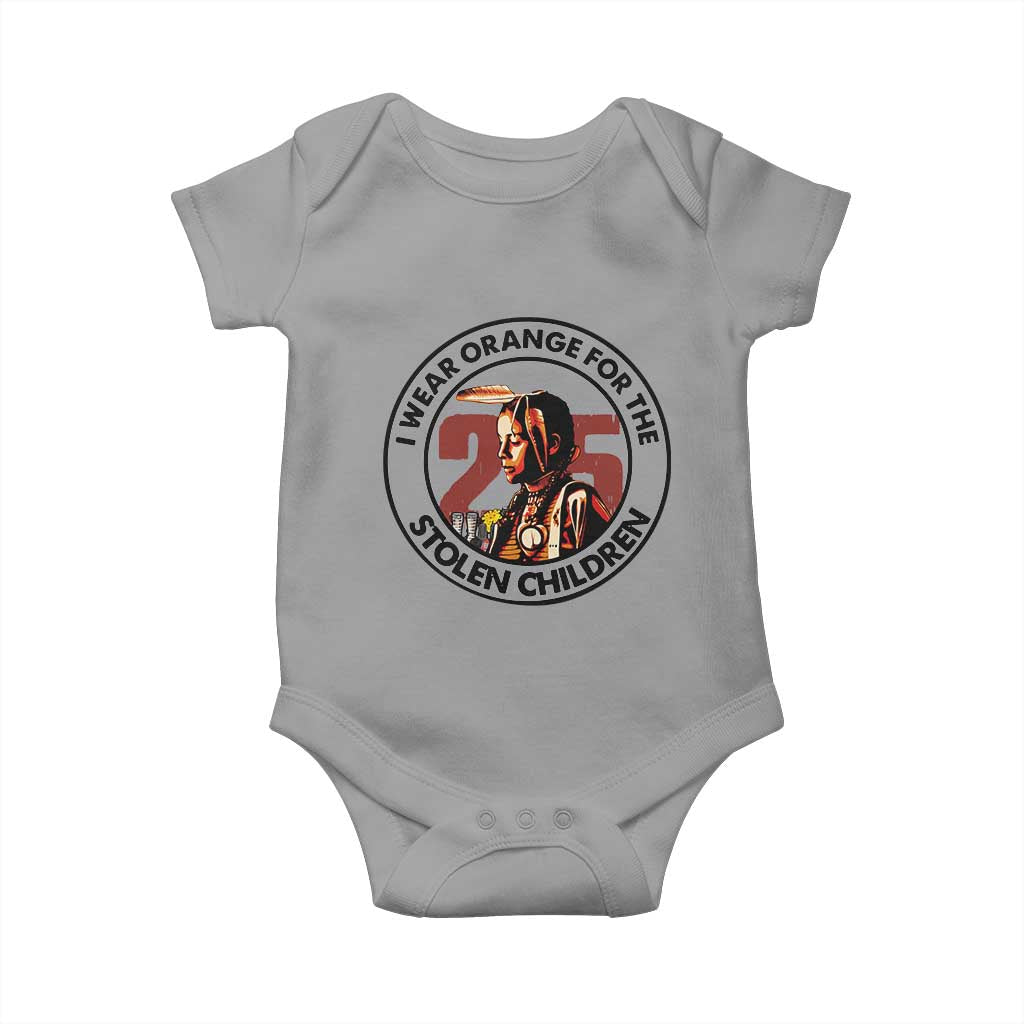 I Wear Orange For The 215 Stolen Children Baby Onesie Indigenous Girl Orange Shirt Day TS02 Sport Gray Print Your Wear