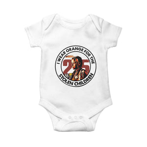 I Wear Orange For The 215 Stolen Children Baby Onesie Indigenous Girl Orange Shirt Day TS02 White Print Your Wear