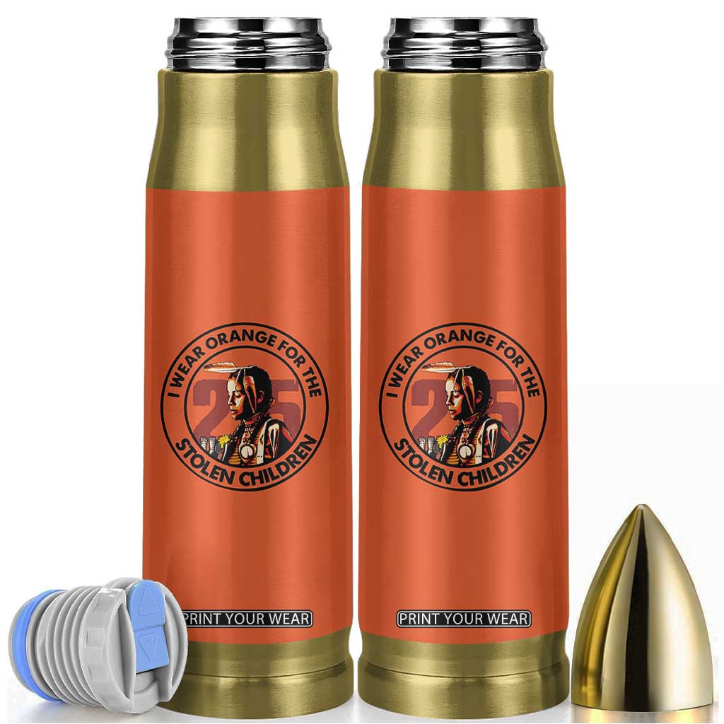 I Wear Orange For The 215 Stolen Children Bullet Tumbler Indigenous Girl Orange Shirt Day TS02 Orange Print Your Wear