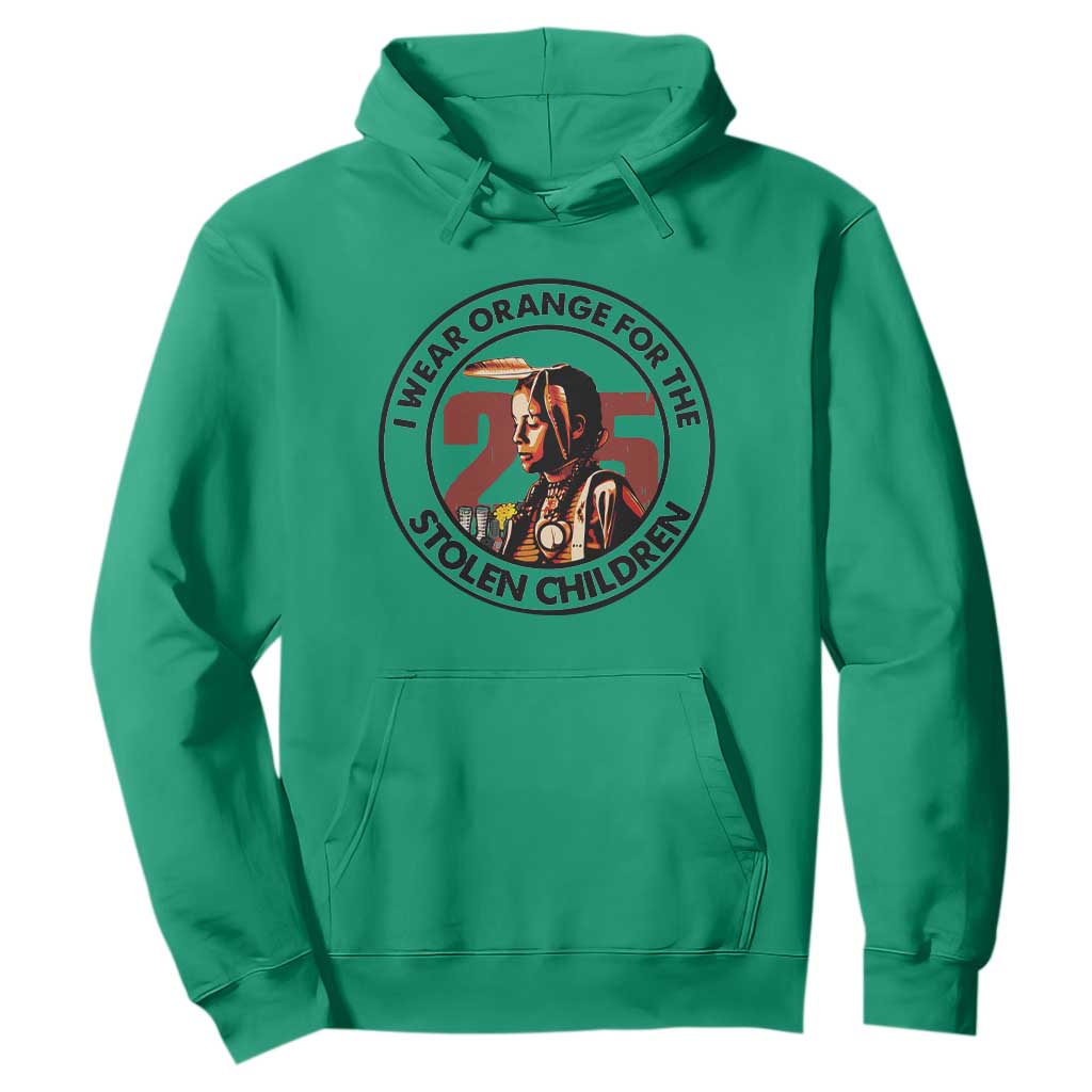 I Wear Orange For The 215 Stolen Children Hoodie Indigenous Girl Orange Shirt Day TS02 Irish Green Print Your Wear