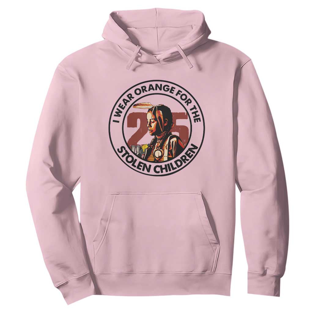 I Wear Orange For The 215 Stolen Children Hoodie Indigenous Girl Orange Shirt Day TS02 Light Pink Print Your Wear